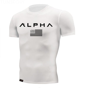 Tight t shirt Mens Short Sleeve Running Shirts Quick Dry Compression