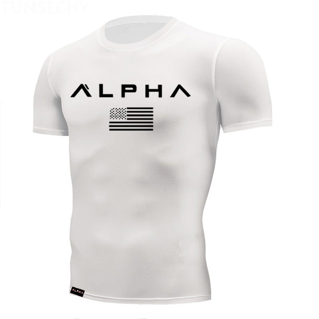 Tight t shirt Mens Short Sleeve Running Shirts Quick Dry Compression