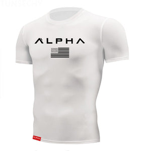 Tight t shirt Mens Short Sleeve Running Shirts Quick Dry Compression