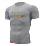 Tight t shirt Mens Short Sleeve Running Shirts Quick Dry Compression