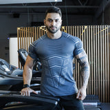 GYM Sport Running Men T shirt Fitness Slim High Elasticity