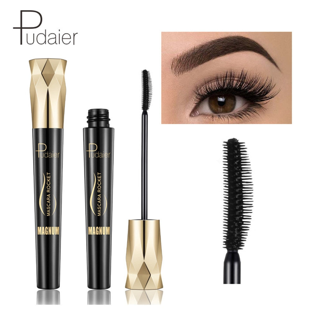 Pudaier Diamond Eye Lash Mascara 4d Fiber Waterproof Rimel Mascara Eyelash Makeup Cosmetic