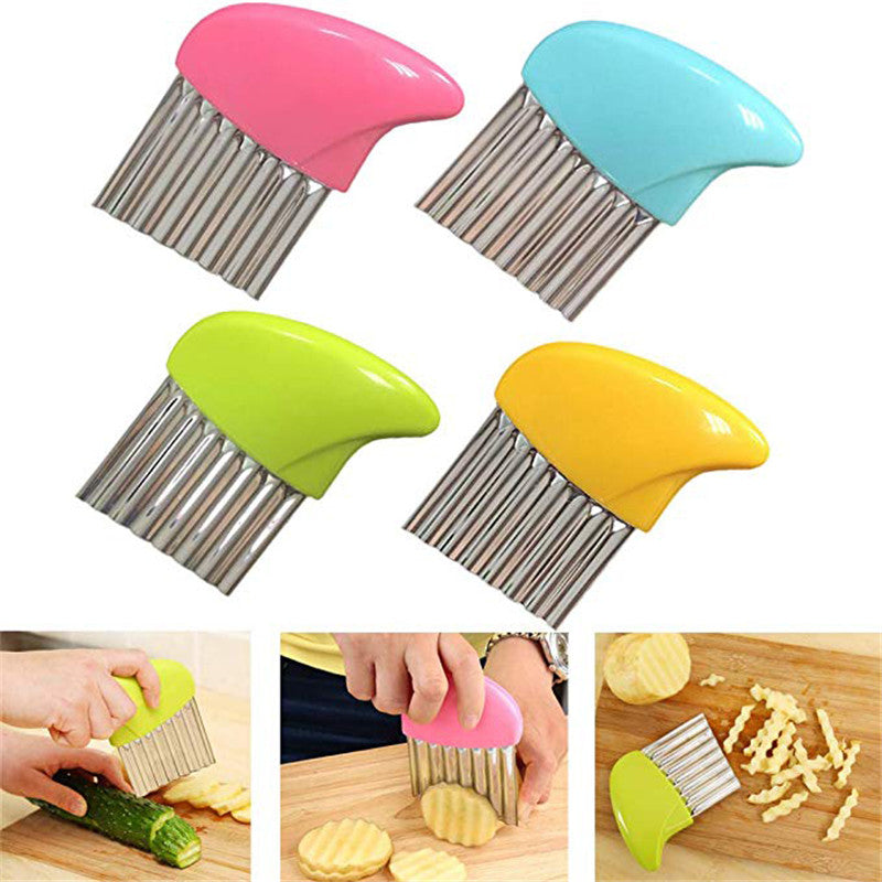 Fries Cutter Stainless Steel Potato Chips Making Peeler Cut Plastic Handle Vegetable Kitchen