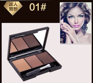 3 Color Eyebrow Powder Palette Cosmetic Brand Eye Brow Enhancer Professional Waterproof Makeup