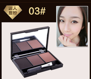 3 Color Eyebrow Powder Palette Cosmetic Brand Eye Brow Enhancer Professional Waterproof Makeup