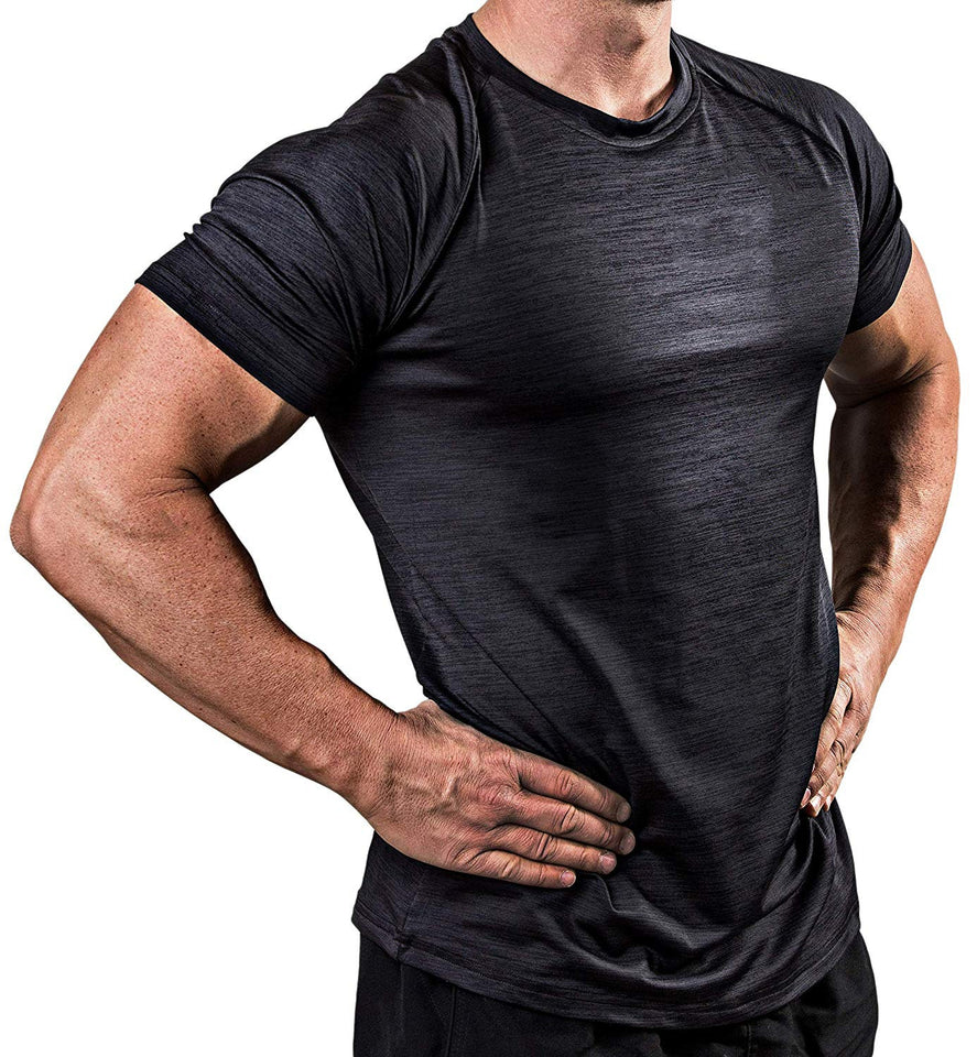 Men's Running T-Shirts, Quick Dry Compression Sport T-Shirts, Fitness