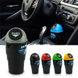 Car Mini Garbage Can Auto Creative Trash Can Vehicle Dust Holder Bin Box Spring Cover Universal Car Trash Can Accessories